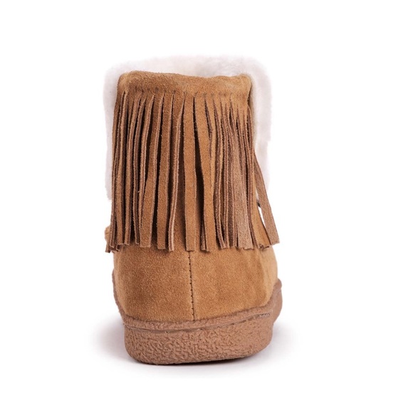 Leather Goods by Muk Luks Camel Veroni Fringe Suede Boot Women’s Size 8 NEW - Picture 4 of 7